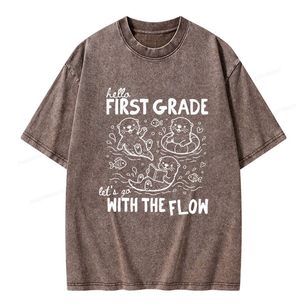 Pagewings Personalized Back to School Unisex Washed T-shirt