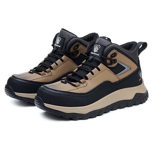 (⏰Limited Time Sale 70% OFF) Men's Orthopedic Protective Hiking/Work Boots - Waterproof, Slip-resistant, Impact-resistant, Puncture-resistant - Wide toe box, Arch Support, Ankle Support