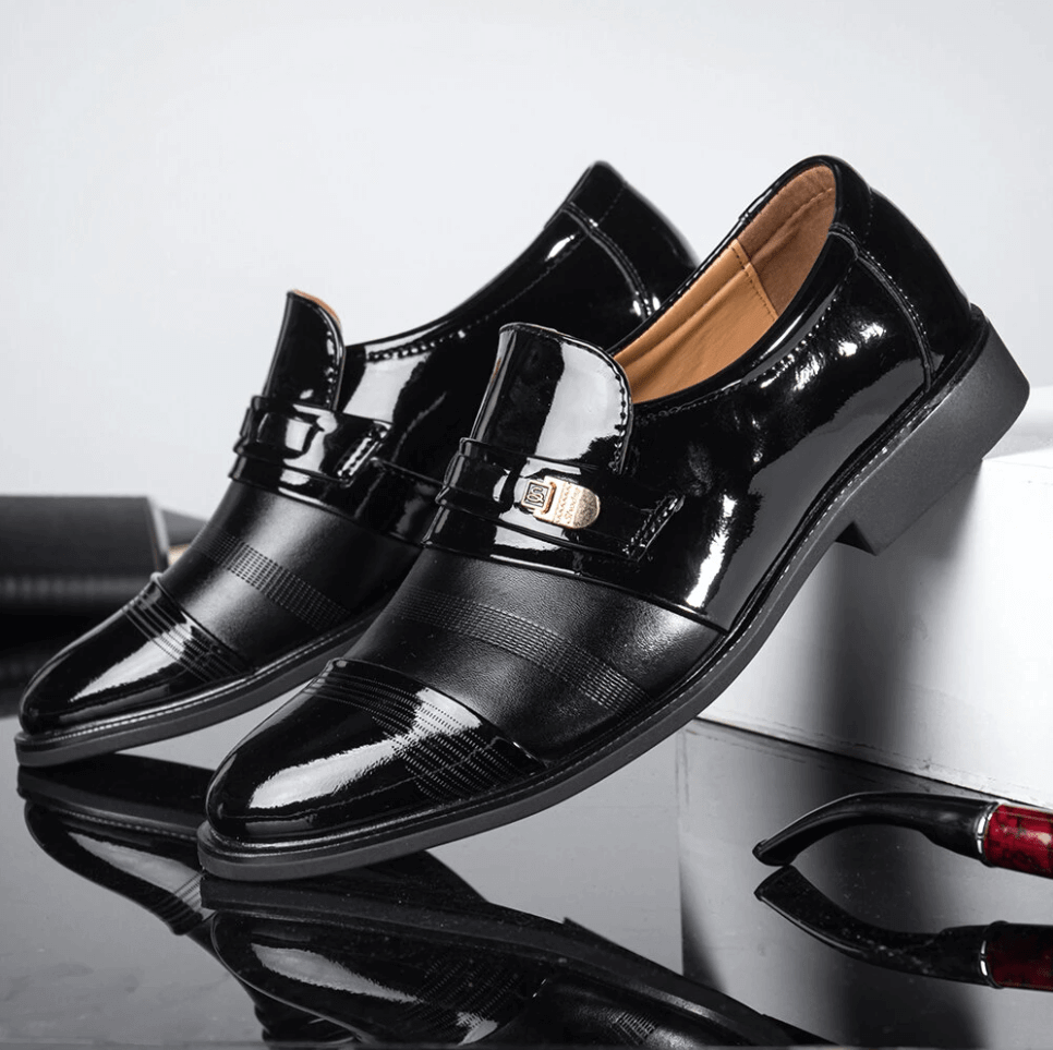 40% OFF Now 🎁Mens Comfortable Leather Business Lace Up Formal Slip On Penny Loafers