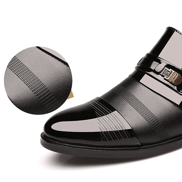 40% OFF Now 🎁Mens Comfortable Leather Business Lace Up Formal Slip On Penny Loafers