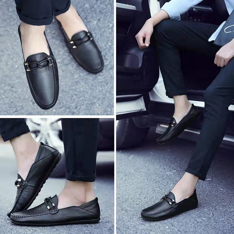 Comfymore™ Genuine Leather Comfy Casual Business Slip On Loafer Moccasins Shoes