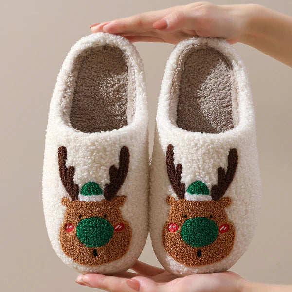 New comfortable home Santa style winter cotton slippers