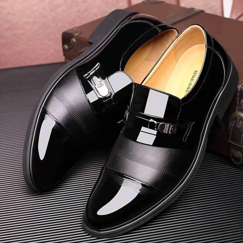 40% OFF Now 🎁Mens Comfortable Leather Business Lace Up Formal Slip On Penny Loafers