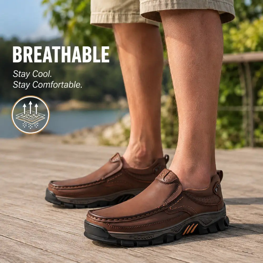 ⏰Promotion 50% OFF - Men's Orthopedic Comfortable Casual Genuine Leather Slip On Loafers