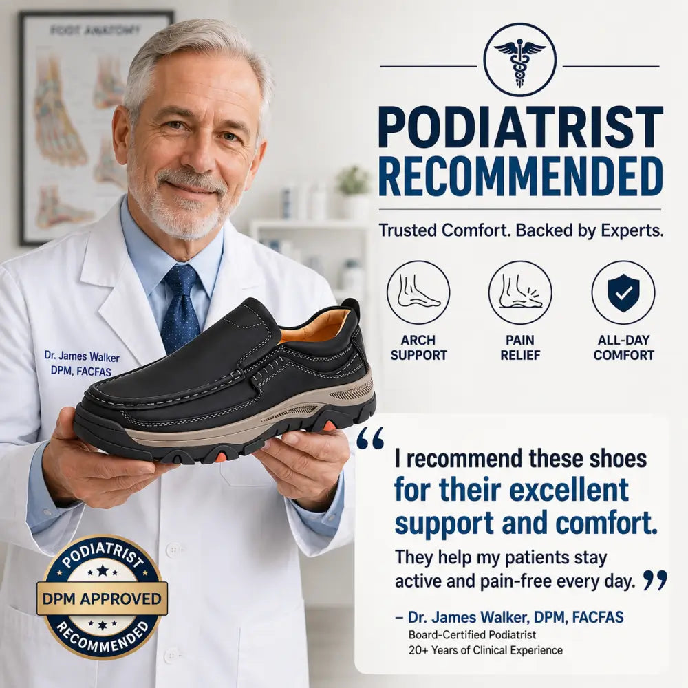 ⏰Promotion 50% OFF - Men's Comfort Orthopedic Leather Slip-On Loafers — Easy On & Arch Support