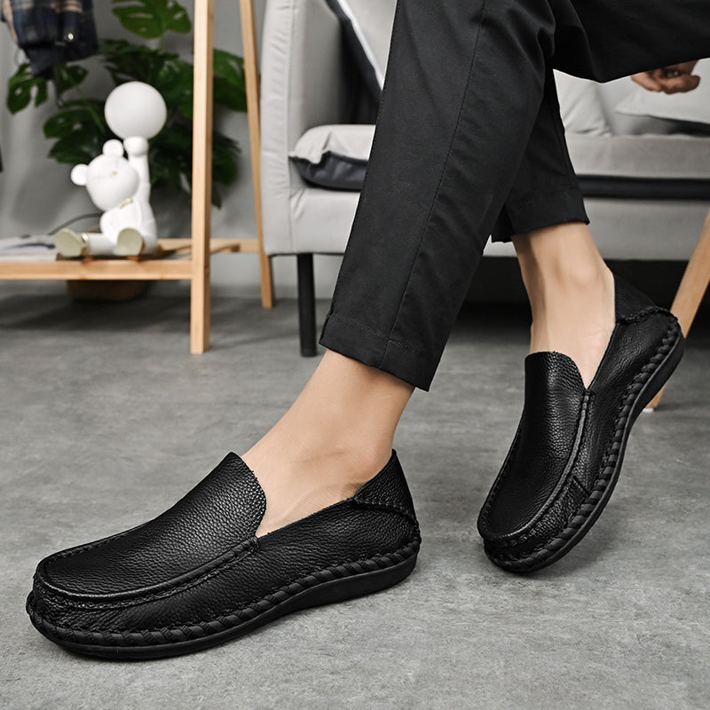 Comfymore™ Mens Genuine Leather Casual Business Slip On Shoes✨(2 ways to wear)