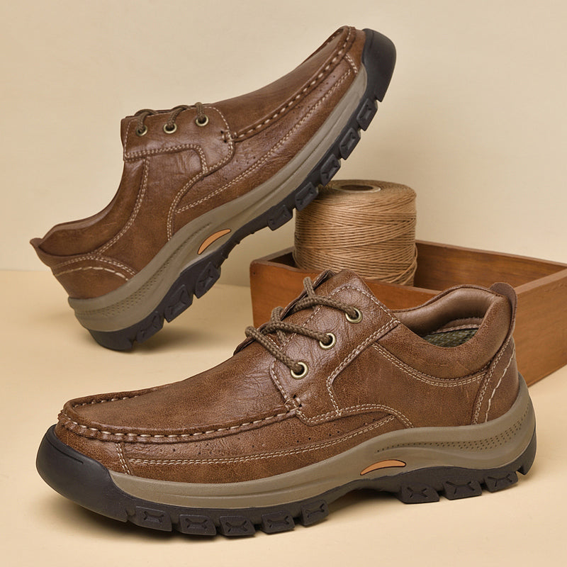 Orthopedic Walk-All-Day Loafers: Wide Toe Box & Premium Arch Support - Men's Leather Casual Shoes