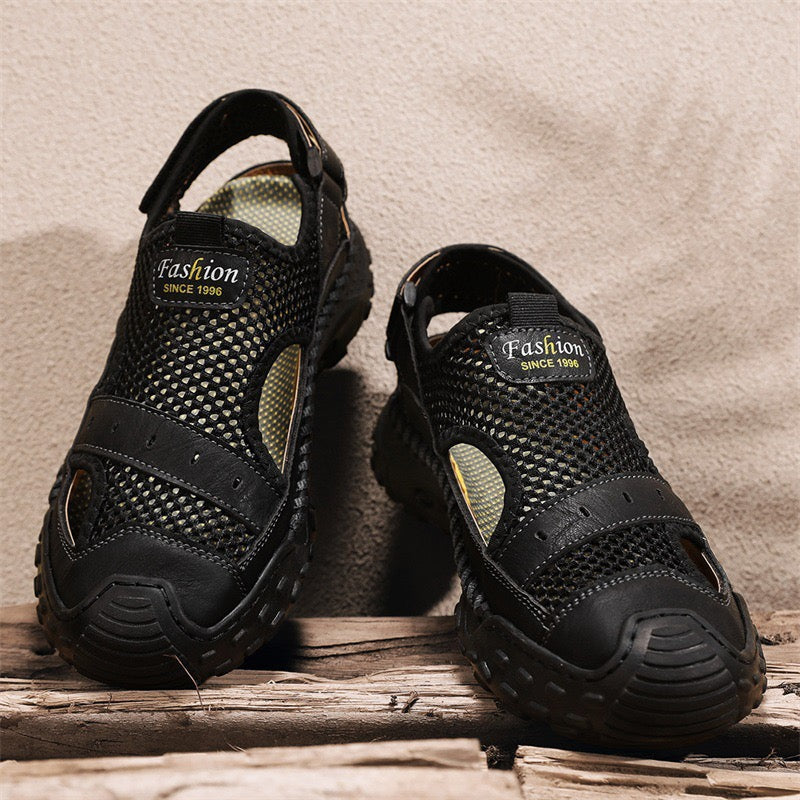 ⏰Last Day! 45% OFF 🔥 Men's Genuine Leather Breathable Outdoor Orthopedic Sandals