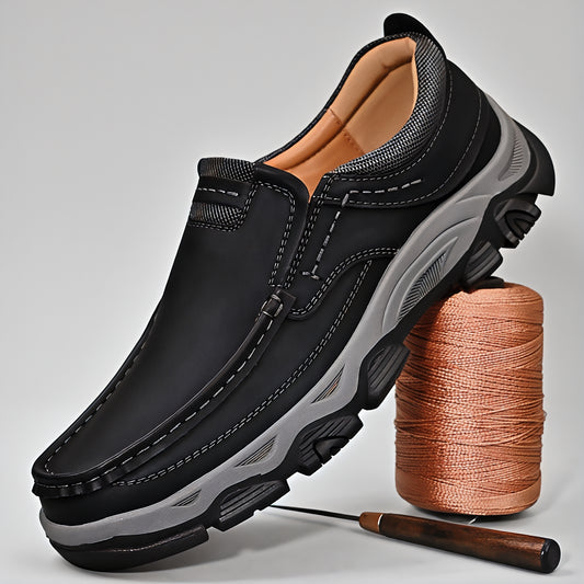 ⏰Promotion 50% OFF - Men's Orthopedic Walking Shoes | Genuine Leather Slip On Loafers