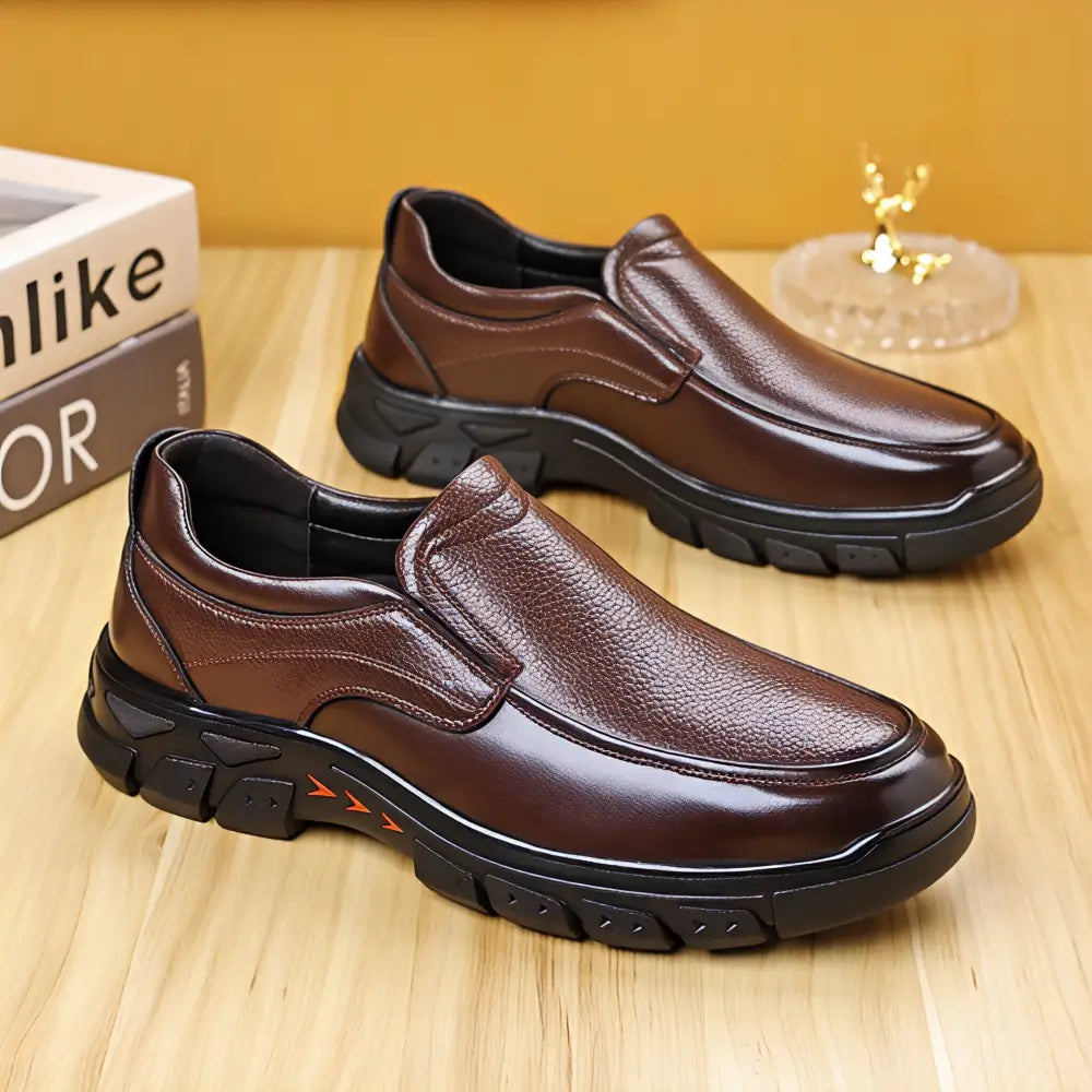 🎅Limited time deal — 50% OFF⏰Men's Orthopedic Arch Support Genuine Leather Slip-On Loafers