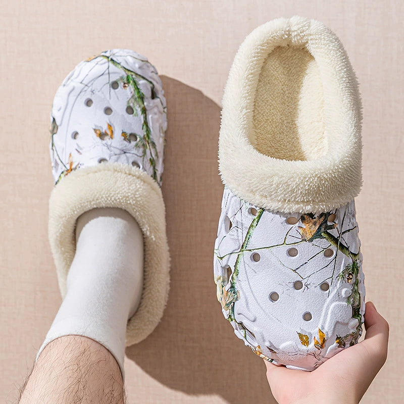 Warm Indoor/Outdoor Slippers with Soft Fleece Lining