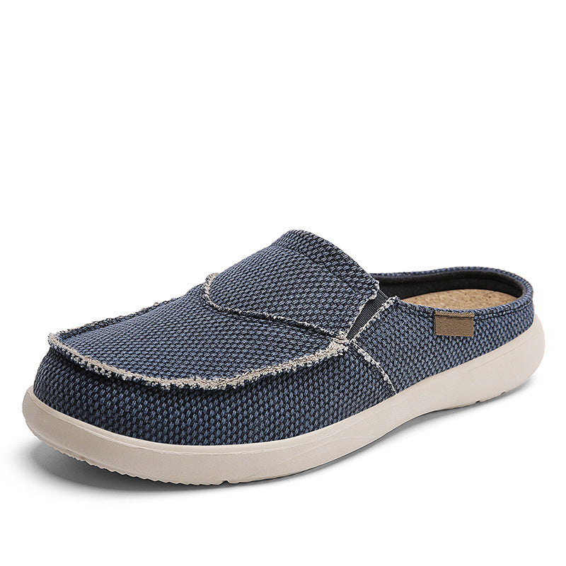 Mens Comfort Breathable Arch Support Casual Slip On Canvas Slippers
