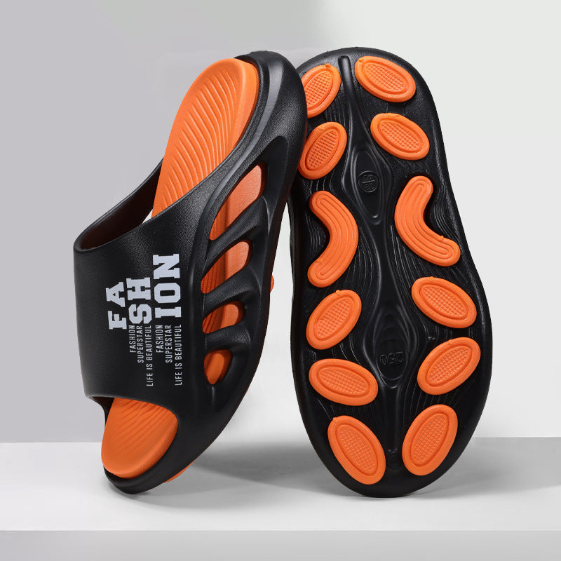 Men's Open Toe Arch Support Casual Non-Slip Slides Soft Cushion Sandals