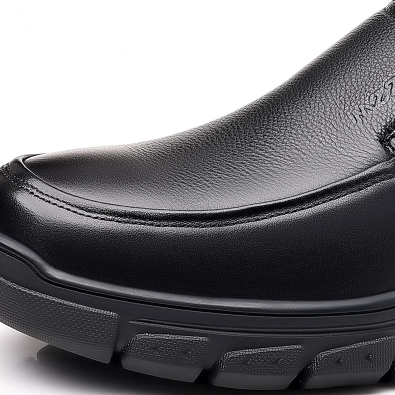 COMFYMORE™ Mens Genuine Leather Casual Comfy Arch Support Slip-On Loafers