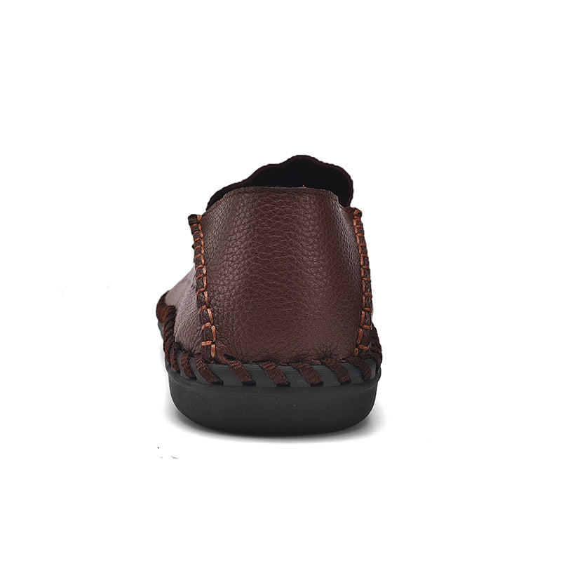 Comfymore™ Mens Genuine Leather Casual Business Slip On Shoes Fashion Slippers