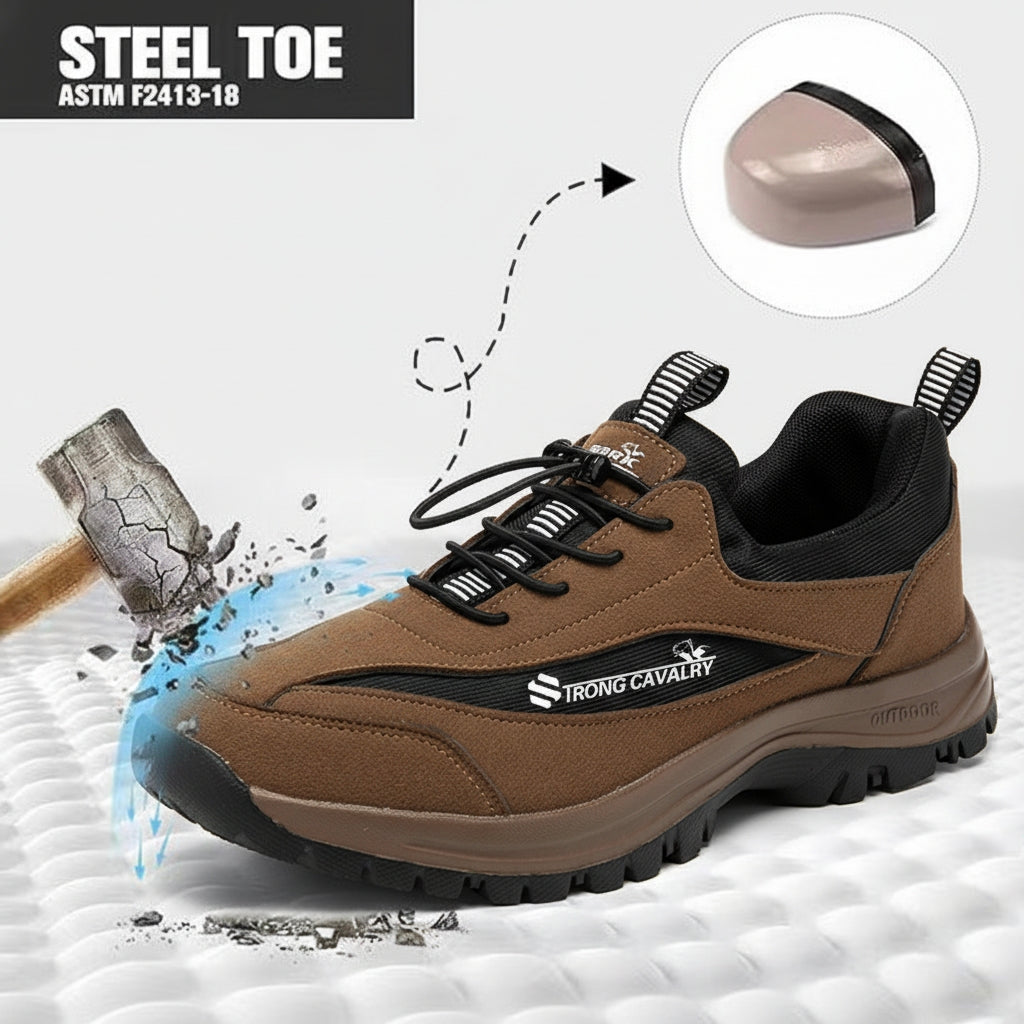 ⏰Promotion 50% OFF - Men's Comfortable Non-Slip Arch Support Steel Toe Safety Work Shoes