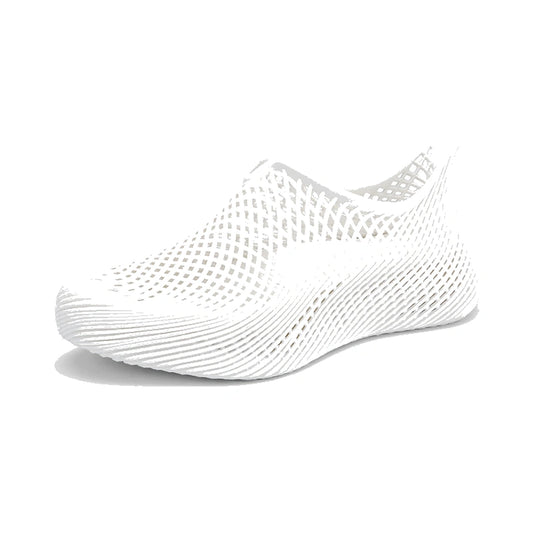 White Lightweight Slip-On Water Shoes – Breathable Quick-Dry Casual Shoes for Beach