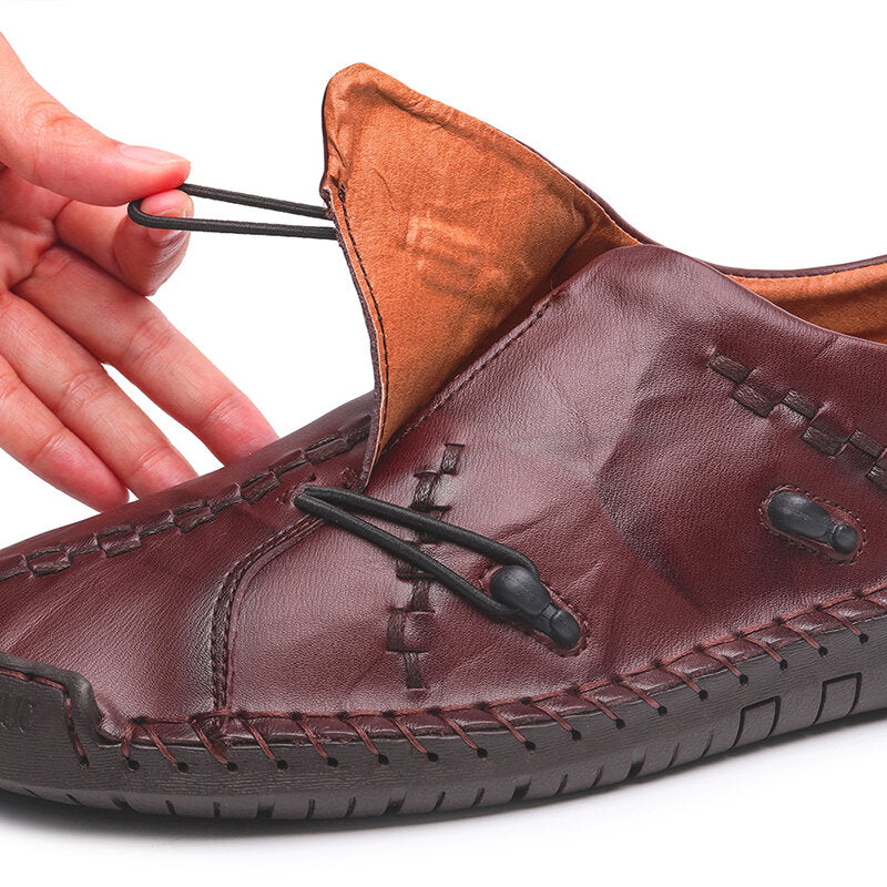 COMFYMORE™ 2023S Mens Genuine Leather Comfy Soft Sole Slip On Loafers