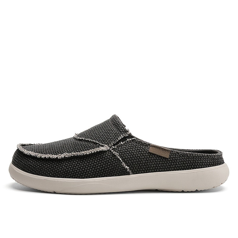 Mens Comfort Breathable Arch Support Casual Slip On Canvas Slippers