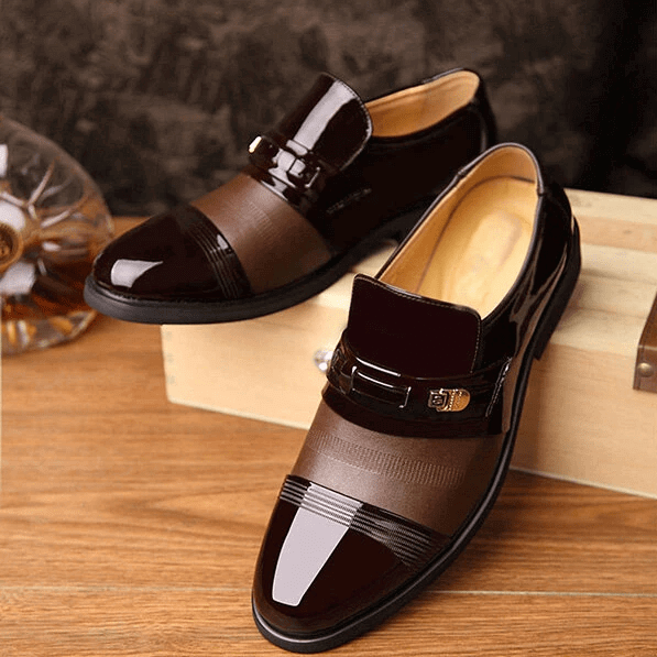 40% OFF Now 🎁Mens Comfortable Leather Business Lace Up Formal Slip On Penny Loafers