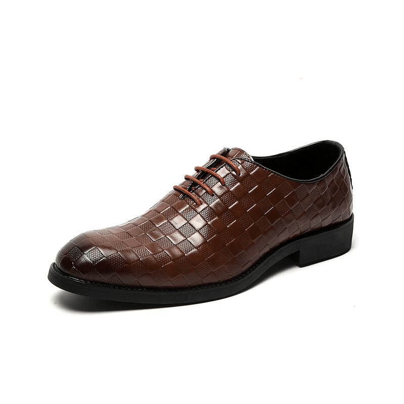 🔥Hot Sale🎁--40% OFF 🎉 Men Casual Business Cap Toe Lace-up Leather Dress Oxfords