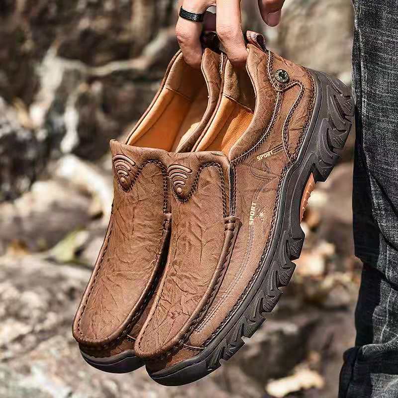 🔥Hot Sale🎁--40% OFF 🎉 Mens Waterproof Non Slip Casual Genuine Leather Loafers