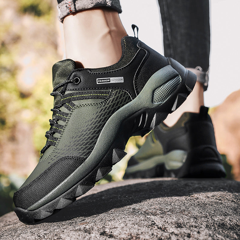 (⏰Limited Time Sale 70% OFF) Men's Wear Resistant Waterproof Non-slip Anti-skid Anti-puncture Hiking Shoes Orthopedic Wide Toe Arch Support Walking Shoes