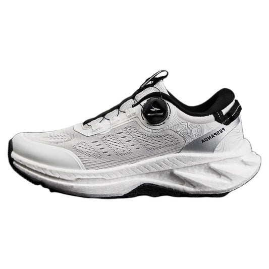 Beige Gray No-Tie Running Shoes – Dial Closure Breathable Sneakers with Shock-Absorbing Sculpted Sole for Walking & Daily Wear - oscloudgo