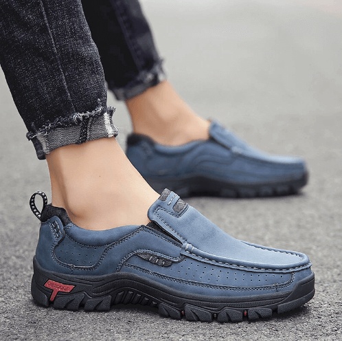 🔥Hot Sale🎁--50% OFF 🎉 Men's Casual Non-Slip Comfy Breathable Leather Slip On Lofers