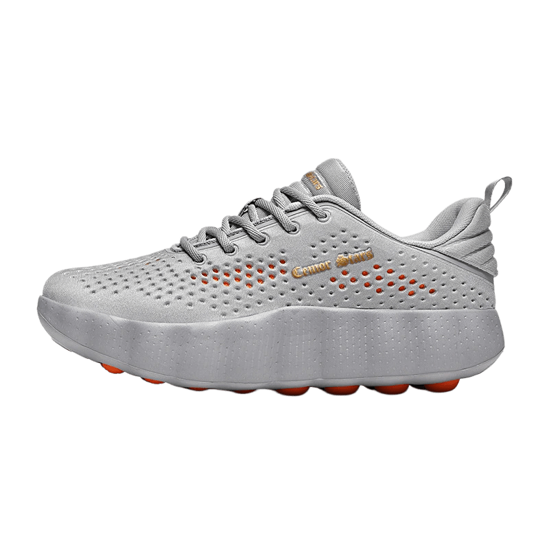 Cemor Stars Air Cushion Walking Sneakers – Lightweight Breathable Comfort Shoes in Gray - oscloudgo