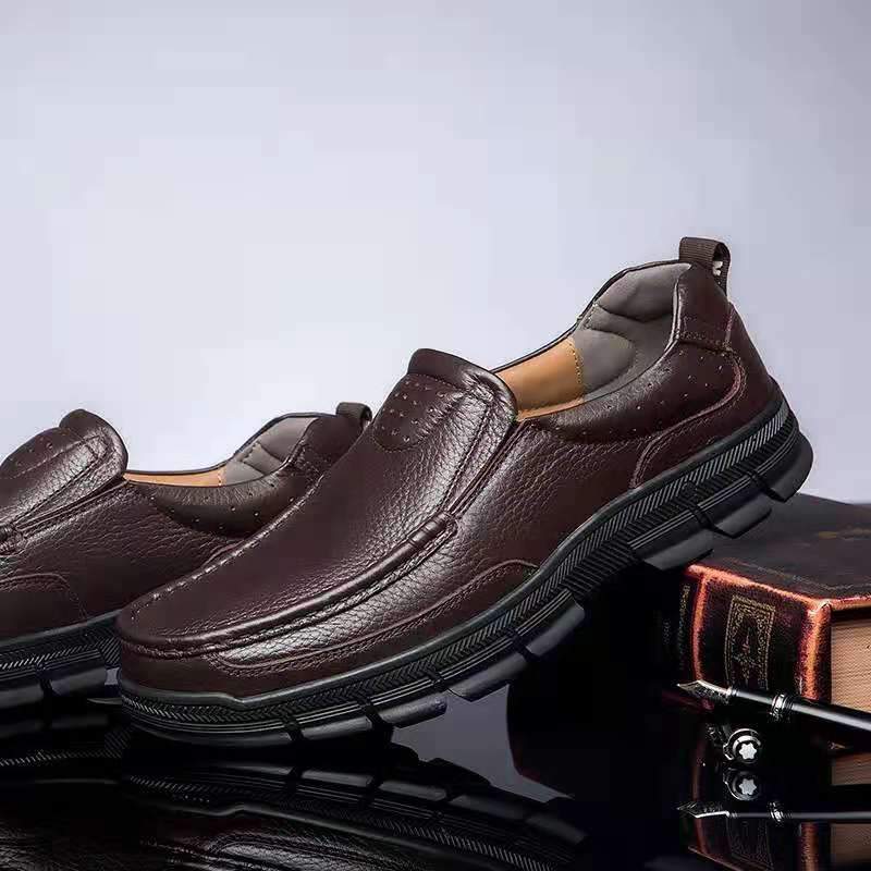 🔥Hot Sale🎁--35% OFF 🎉 Mens Comfy Soft Bottom Genuine Leather Slip On Loafers