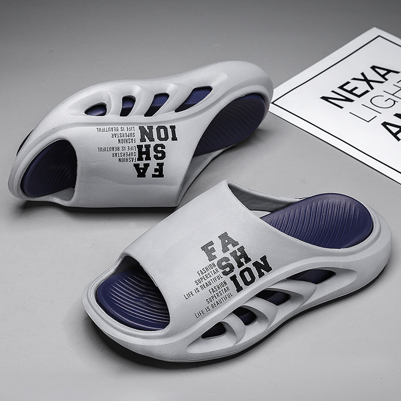 Men's Open Toe Arch Support Casual Non-Slip Slides Soft Cushion Sandals