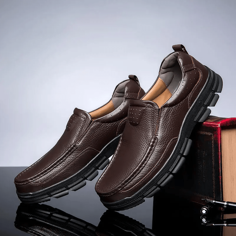 🔥Hot Sale🎁--35% OFF 🎉 Mens Comfy Soft Bottom Genuine Leather Slip On Loafers