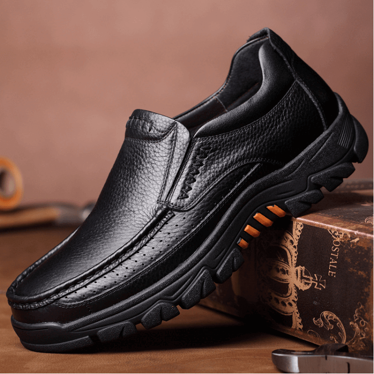 ⏰Limited Time Offer--40% OFF 🎉 Mens Waterproof Non Slip Soft Insole Genuine Leather Shoes