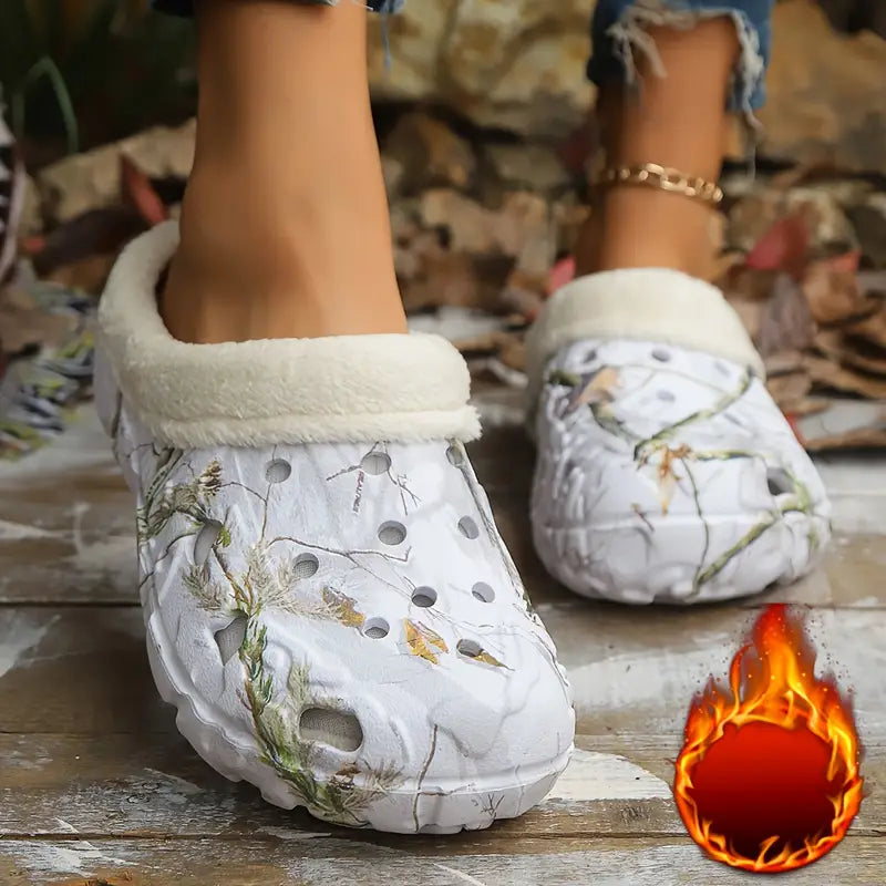 Warm Indoor/Outdoor Slippers with Soft Fleece Lining