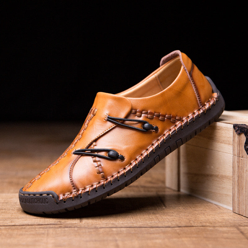 COMFYMORE™ 2023S Mens Genuine Leather Comfy Soft Sole Slip On Loafers