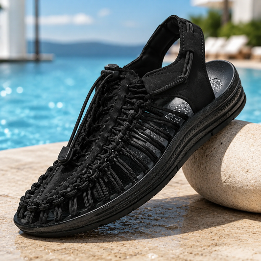 Men's Orthotic Arch Support Hand-Woven Outdoor Sandals | Non-Slip Amphibious Walking Shoes