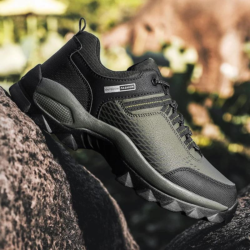(⏰Limited Time Sale 70% OFF) Men's Wear Resistant Waterproof Non-slip Anti-skid Anti-puncture Hiking Shoes Orthopedic Wide Toe Arch Support Walking Shoes