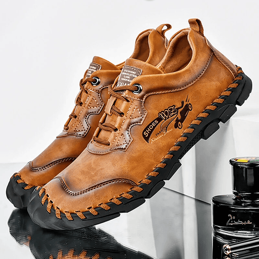 🔥Halloween Offer🎁--40% OFF 🎉Men Hand Stitching Non-slip Soft Bottom Casual Leather Shoes