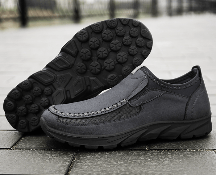 🔥Hot Sale🎁--50% OFF🎉Mens Waterproof Soft Sole Sneakers Slip On Leather Loafers