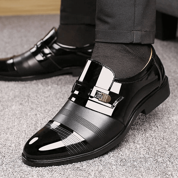 40% OFF Now 🎁Mens Comfortable Leather Business Lace Up Formal Slip On Penny Loafers