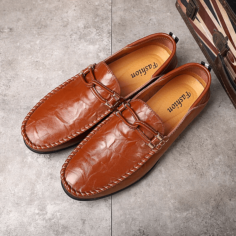 Comfymore™ Genuine Leather Comfy Casual Business Slip On Loafer Moccasins Shoes