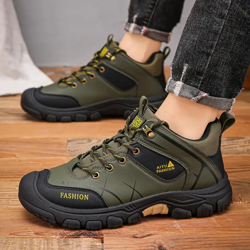 (⏰LAST DAY-49% OFF🛒)Men's Outdoor Hiking Shoes – Waterproof, Non-Slip, Puncture-Proof & Smash-Proof with Arch Support & Wide Toe – Perfect for Daily Wear & Outdoor Adventures