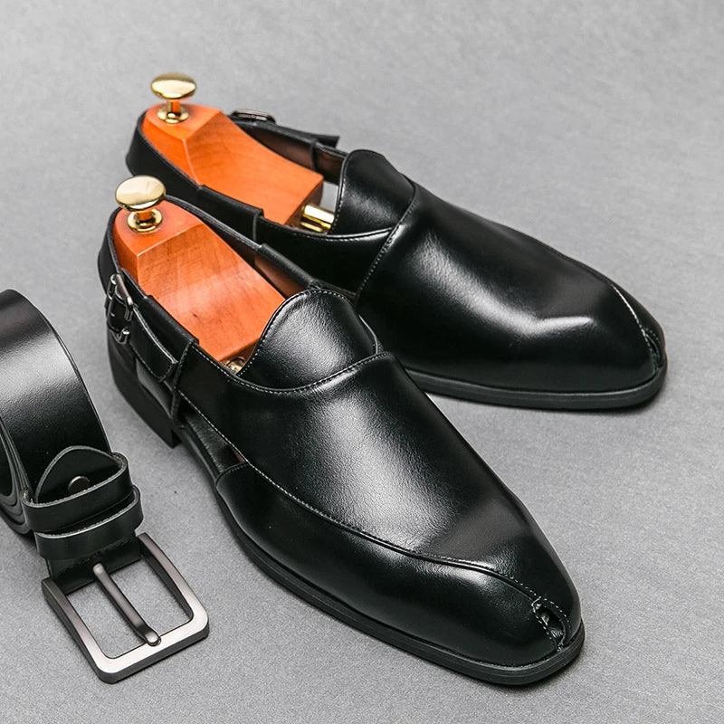 Designer's New Men's Genuine Leather Sandals Trend Men's Seaside Casual Shoes Indoor Outdoor Dual Use Sandal Flat Shoes Summer