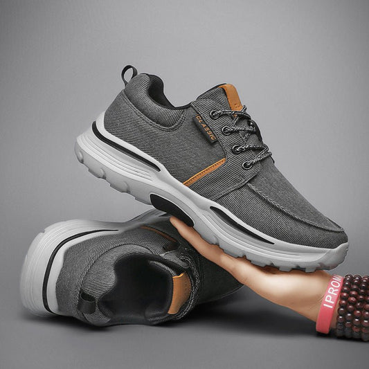 Deklan Walking Shoes for Men, Arch Support Boat Shoes, Canvas Leisure Vintage Flat Orthopaedic Shoes