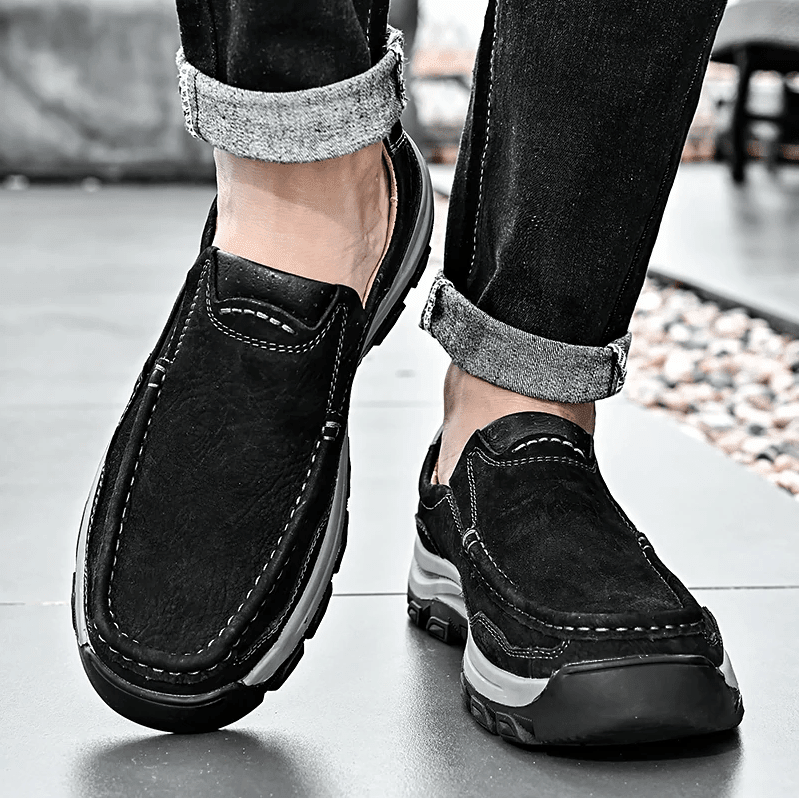 🔥Hot Sale🎁 - 30% OFF 🎉Mens Non-slip Soft Sole Comfy Casual Genuine Leather Loafers - oscloudgo