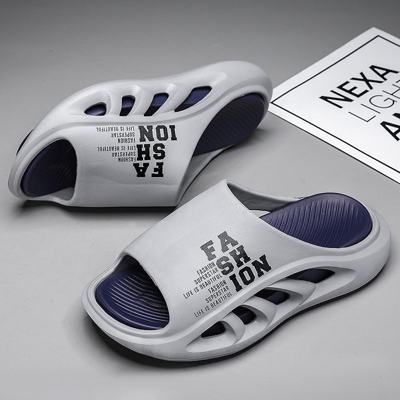 Men's Open Toe Arch Support Casual Non-Slip Slides Soft Cushion Sandals