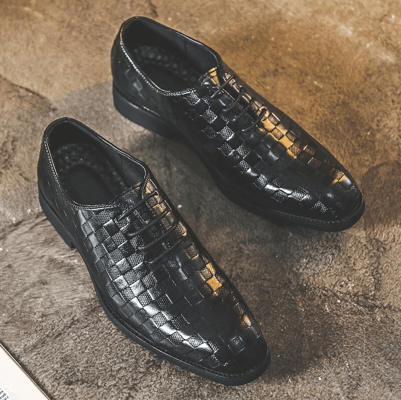 🔥Hot Sale🎁 - 40% OFF 🎉 Men Casual Business Cap Toe Lace-up Leather Dress Oxfords - oscloudgo