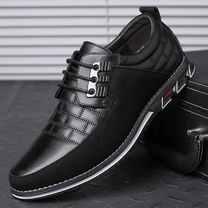 🔥Hot Sale🎁 - 40% OFF 🎉Men Splicing Non Slip Business Casual Comfortable Leather Oxfords - oscloudgo