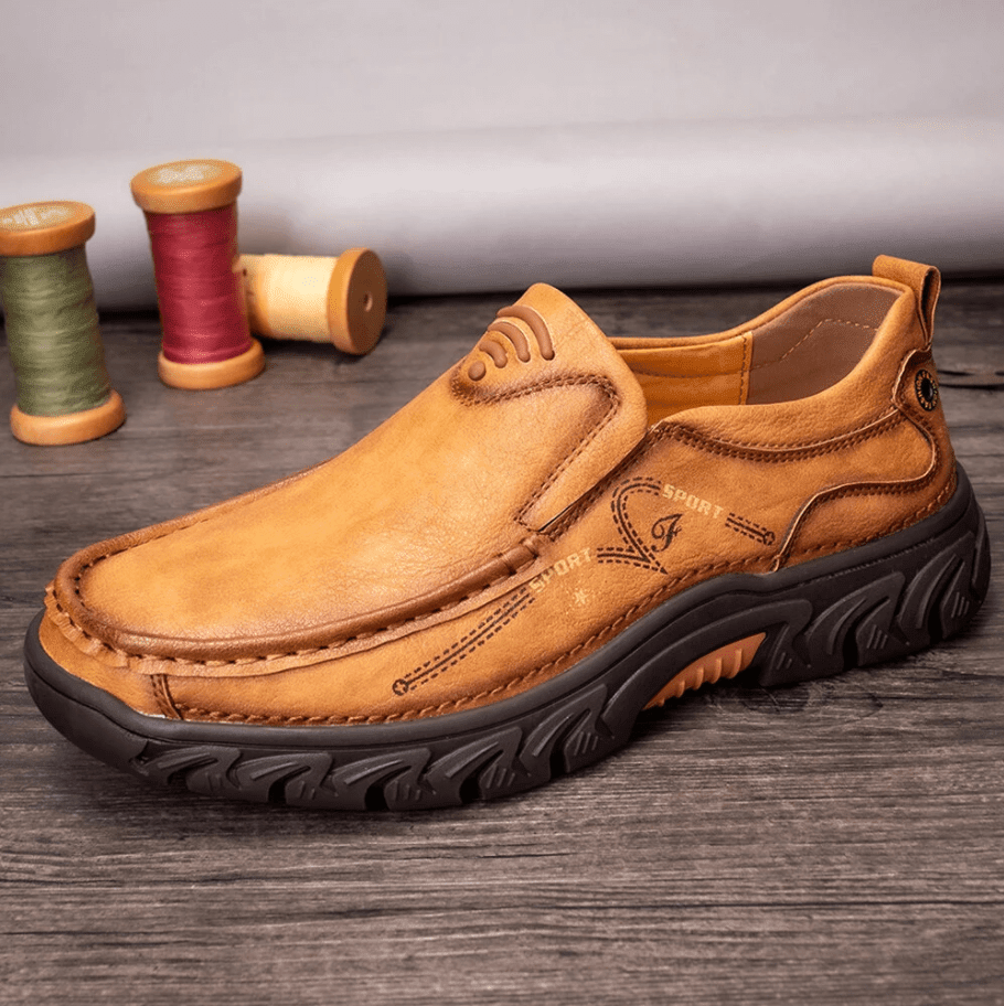 🔥Hot Sale🎁 - 40% OFF 🎉 Mens Waterproof Non Slip Casual Genuine Leather Loafers - oscloudgo